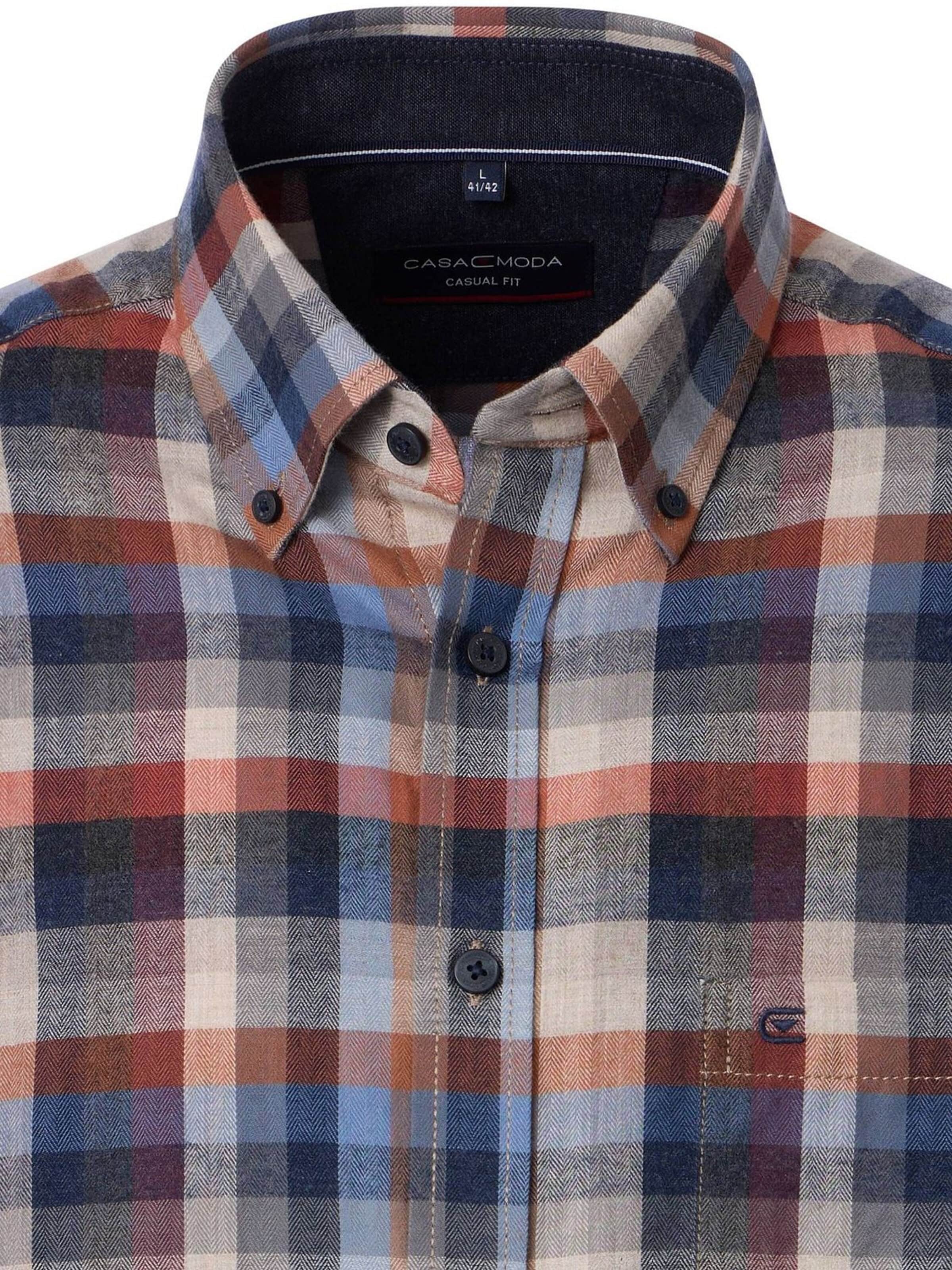 CASA MODA Regular fit Button Up Shirt in Blue