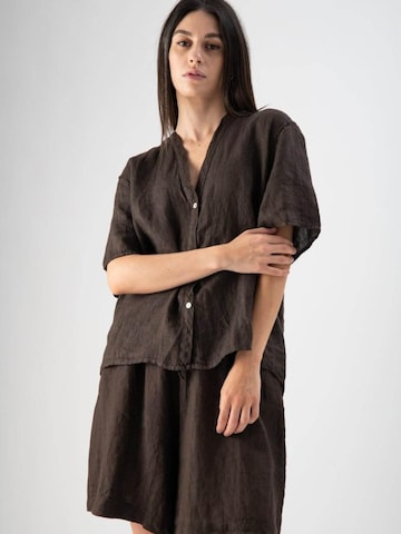 MND Shirt 'Wild Linen' in Brown: front