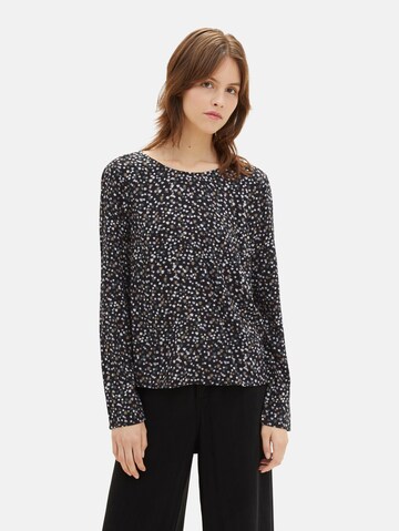 TOM TAILOR DENIM Blouse in Black: front