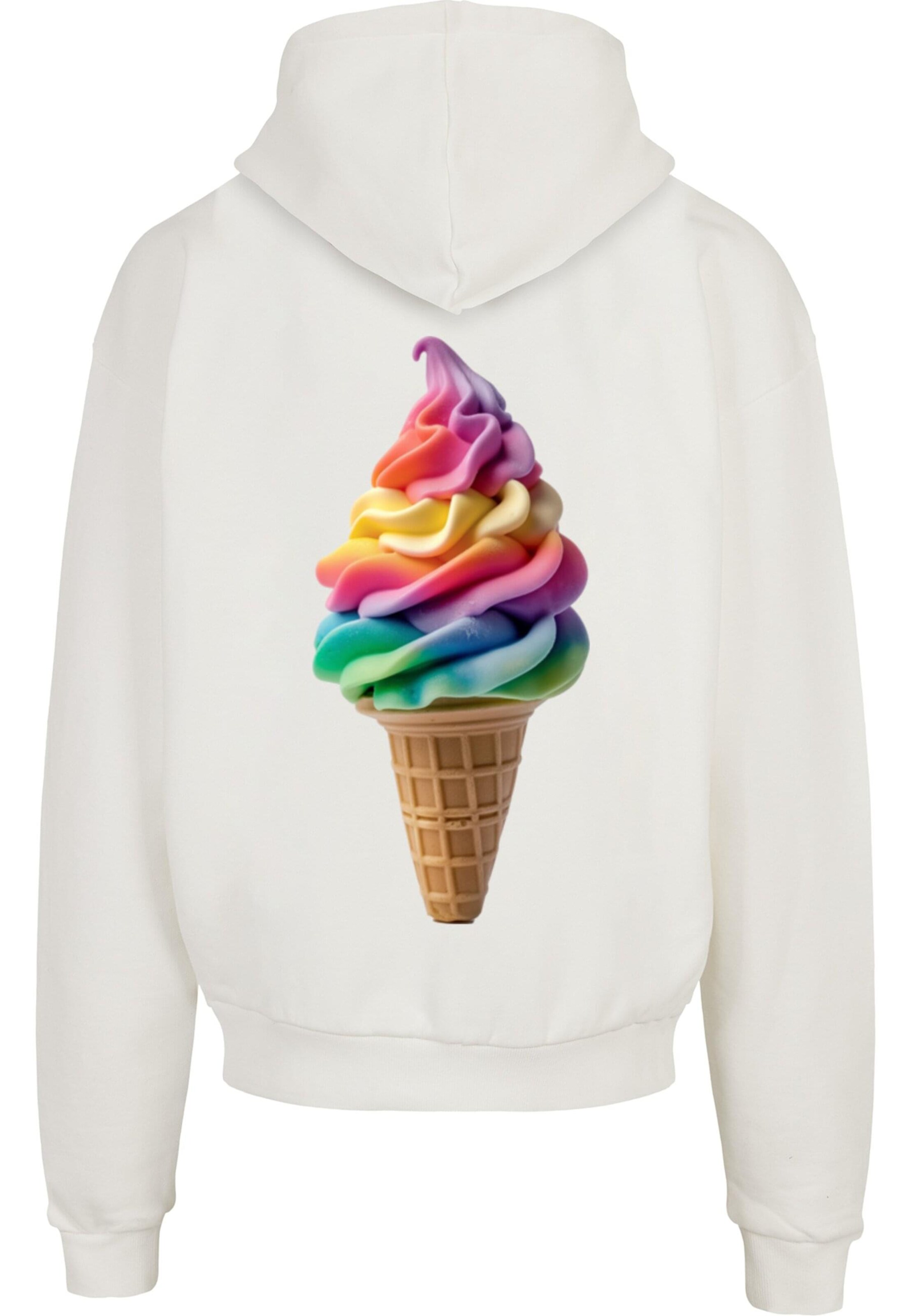 Merchcode Sweatshirt 'Pride Scoops' in Weiß