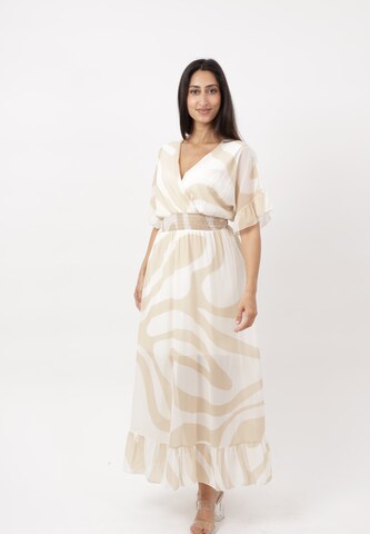 Elara Jurk in Bruin: voorkant