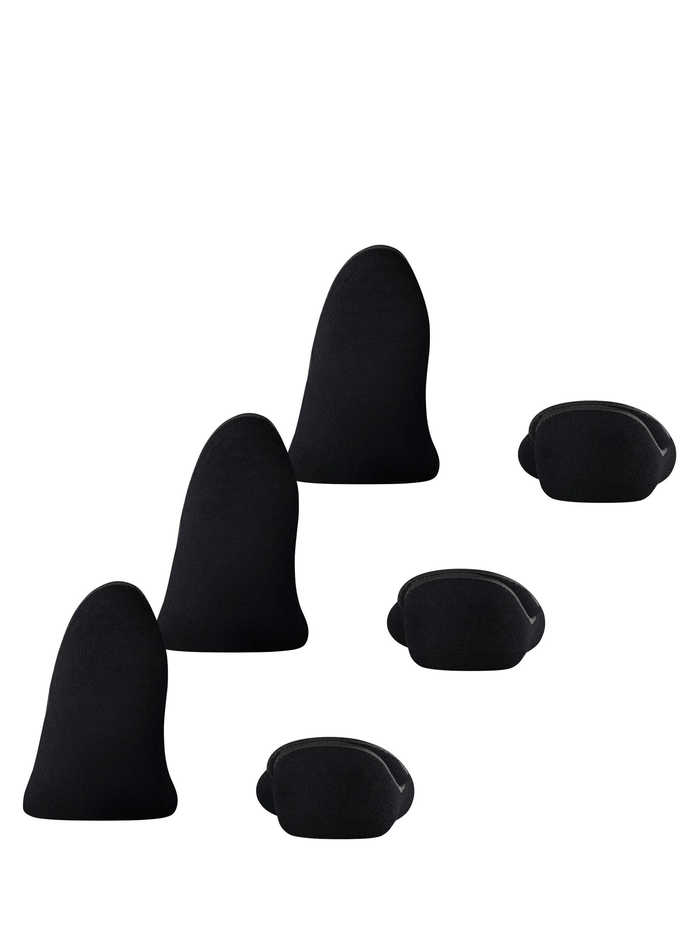 FALKE Füßlinge 'Step Medium Cut 3-Pack'‌‌‌‌‌‌‌ in Schwarz