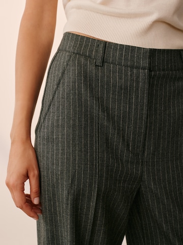 ABOUT YOU x Marie von Behrens Loose fit Pleated Pants 'Mila' in Grey