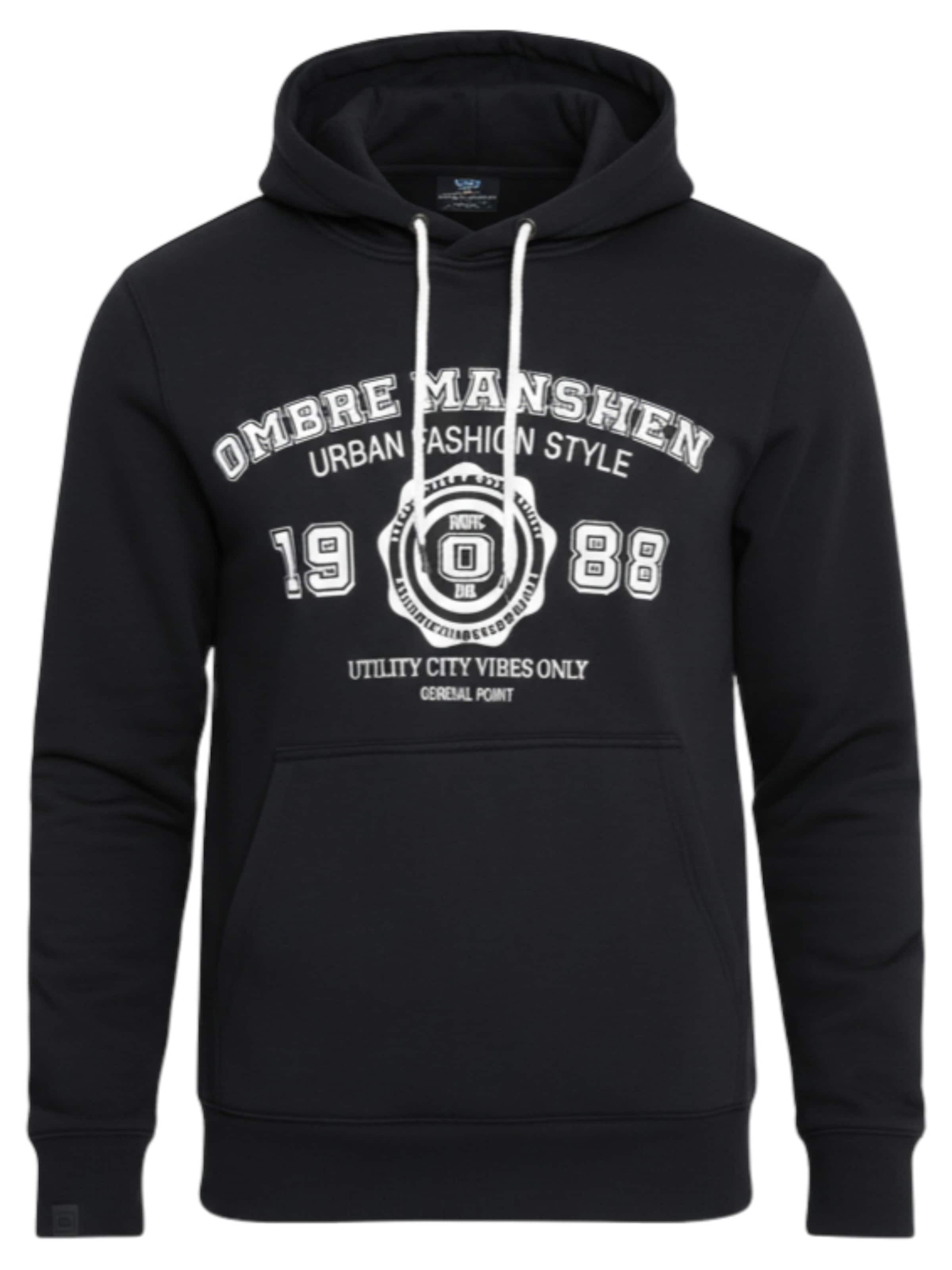 Ombre Sweatshirt in schwarz / weiß, Produktansicht