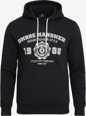 Sweat-shirt Ombre en noir : devant