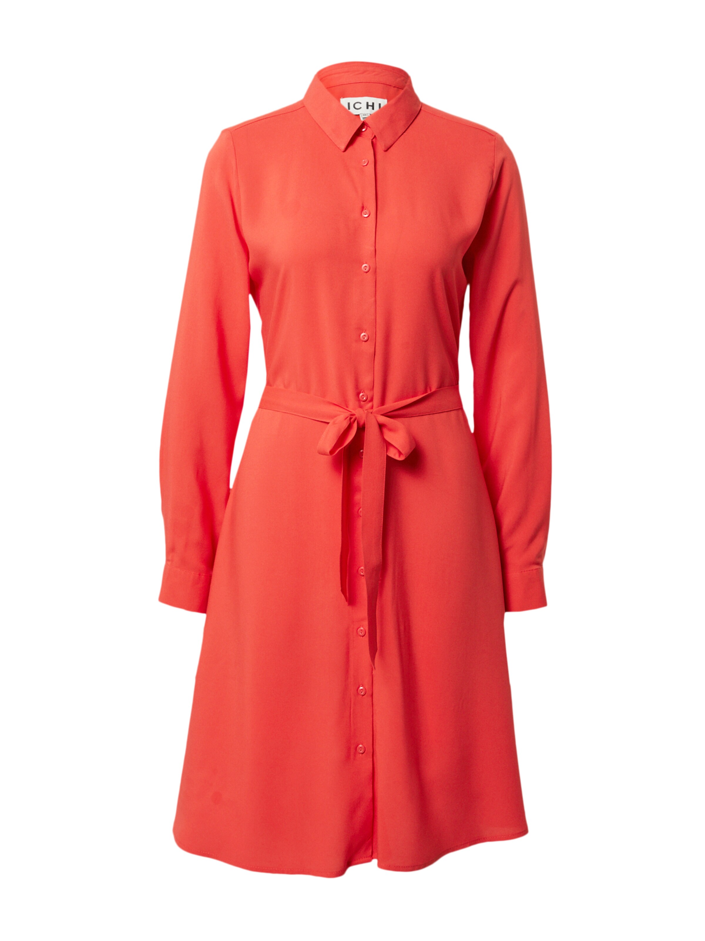Robe-chemise 'Main' ICHI en rouge : devant