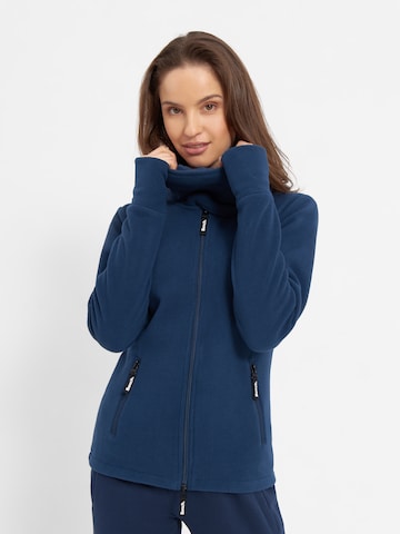 BENCH Fleece Jacket 'Funnel' in Blue: front