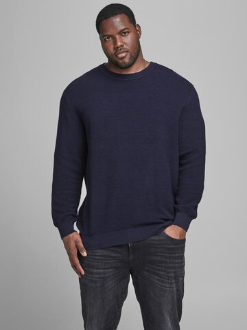 Pull-over 'Liam' Jack & Jones Plus en bleu : devant