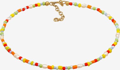 ELLI Šperky na nohu - světlemodrá / zlatá / ohnivá červená / perlově bílá, Produkt