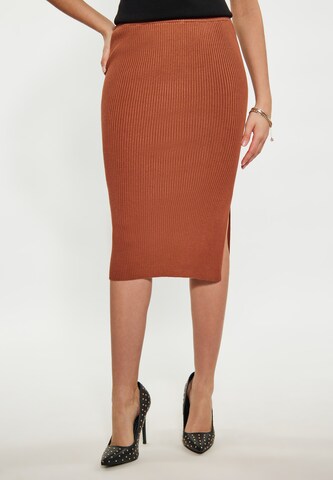 faina Skirt in Brown: front