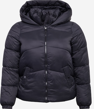 Vero Moda Curve Winterjas 'Upsala' in Zwart: voorkant