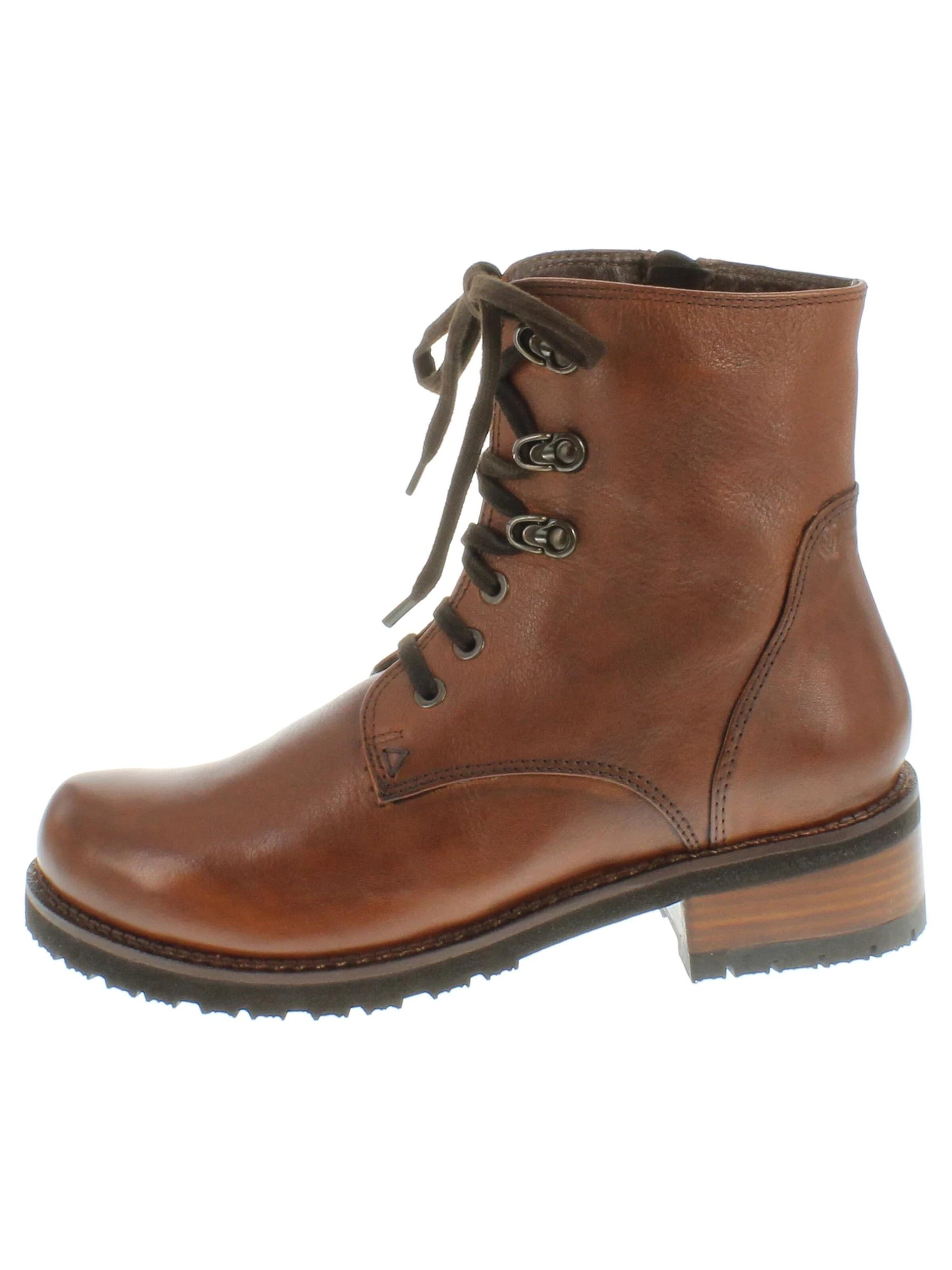 Everybody Lace-Up Boots 'LYSI - Lässige Schnürboots' in Brown: front