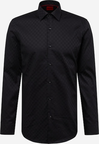 Coupe slim Chemise 'Kenno' HUGO en noir : devant