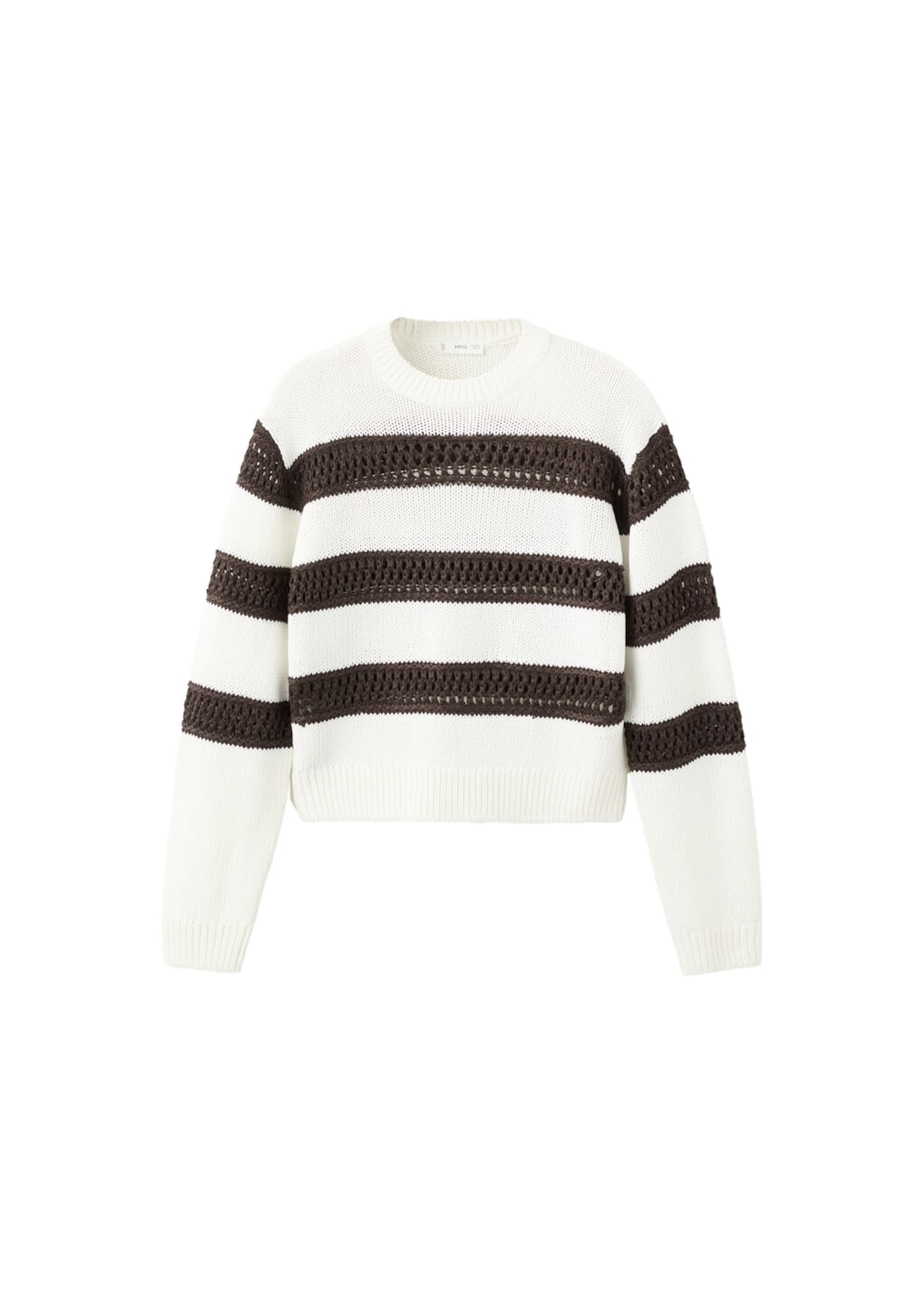 MANGO TEEN Sweater 'Nina' in Dark brown / Off white, Item view