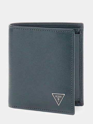 GUESS Wallet 'Mito Saffiano' in Blue: front
