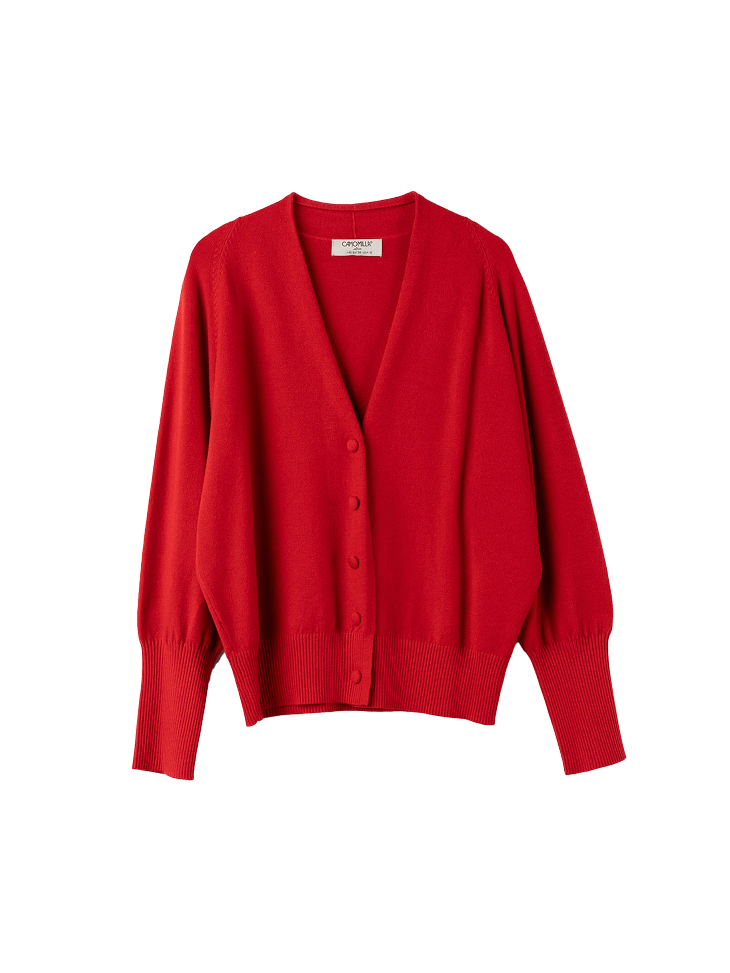 Camomilla Italia Knit cardigan 'CLARENCE' in Red: front