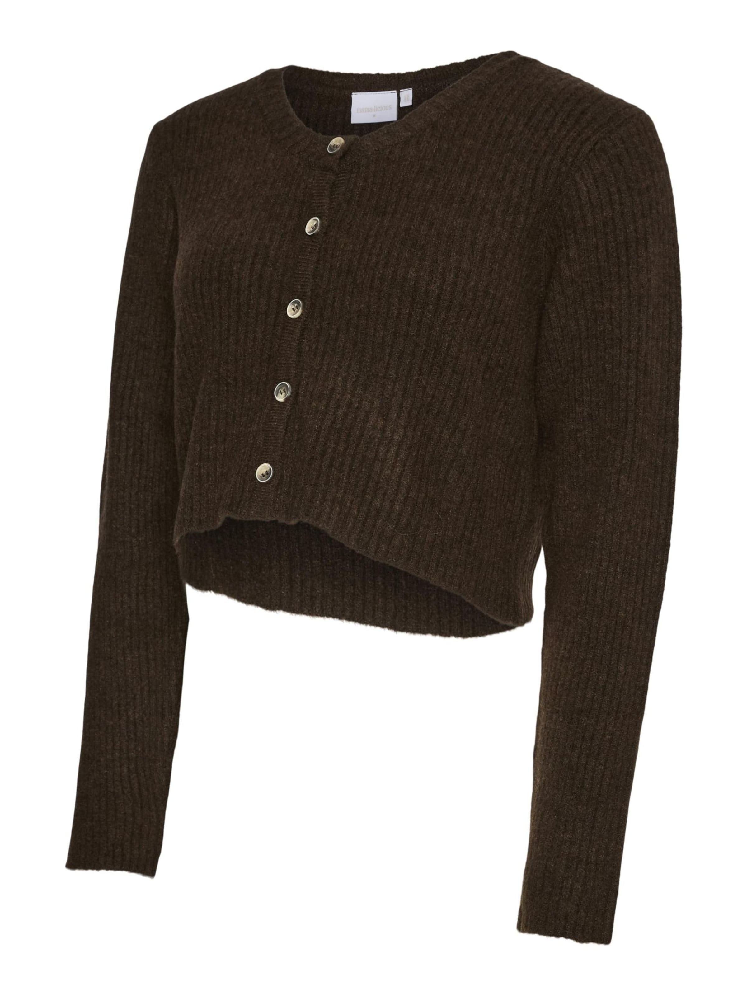 MAMALICIOUS Knit cardigan in Brown: front
