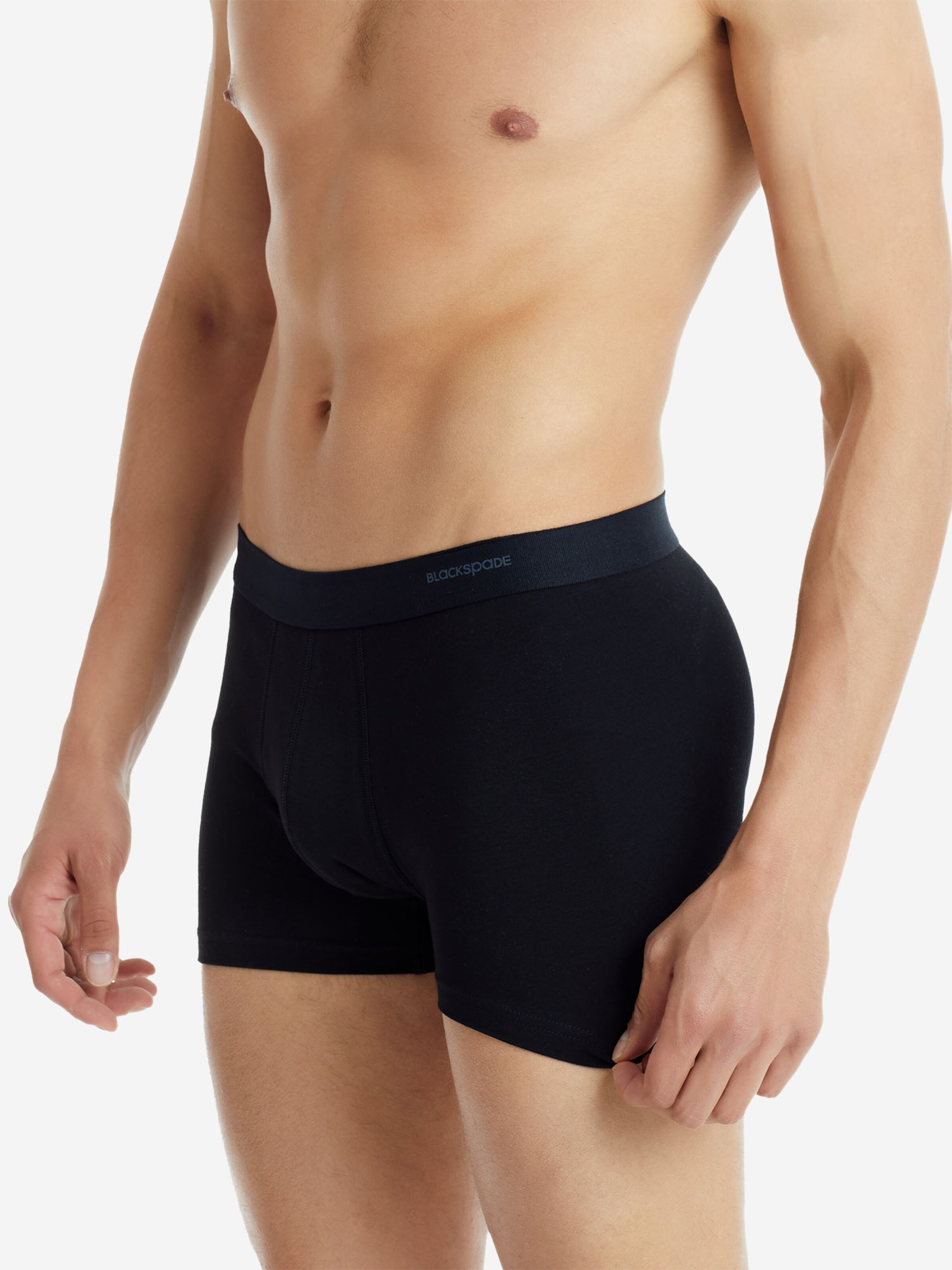 Blackspade Boxer shorts ' Basic ' in Black: front