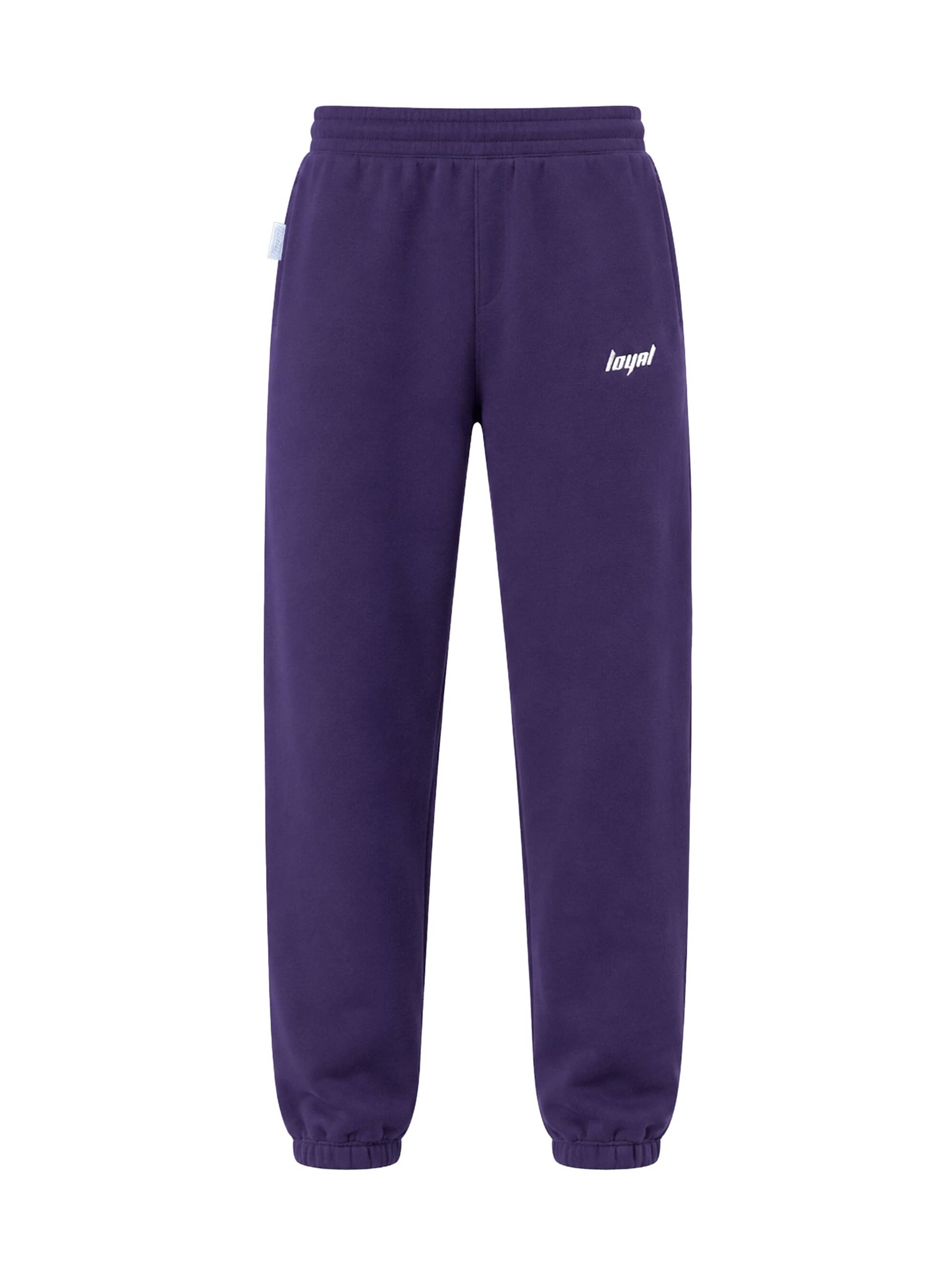 loyal Loosefit Unisex Sweatpants in Relaxed Fit in Lila: Vorderseite