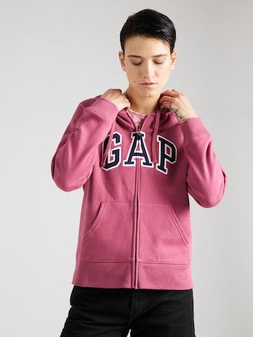 GAP Zip-Up Hoodie in Pink: front