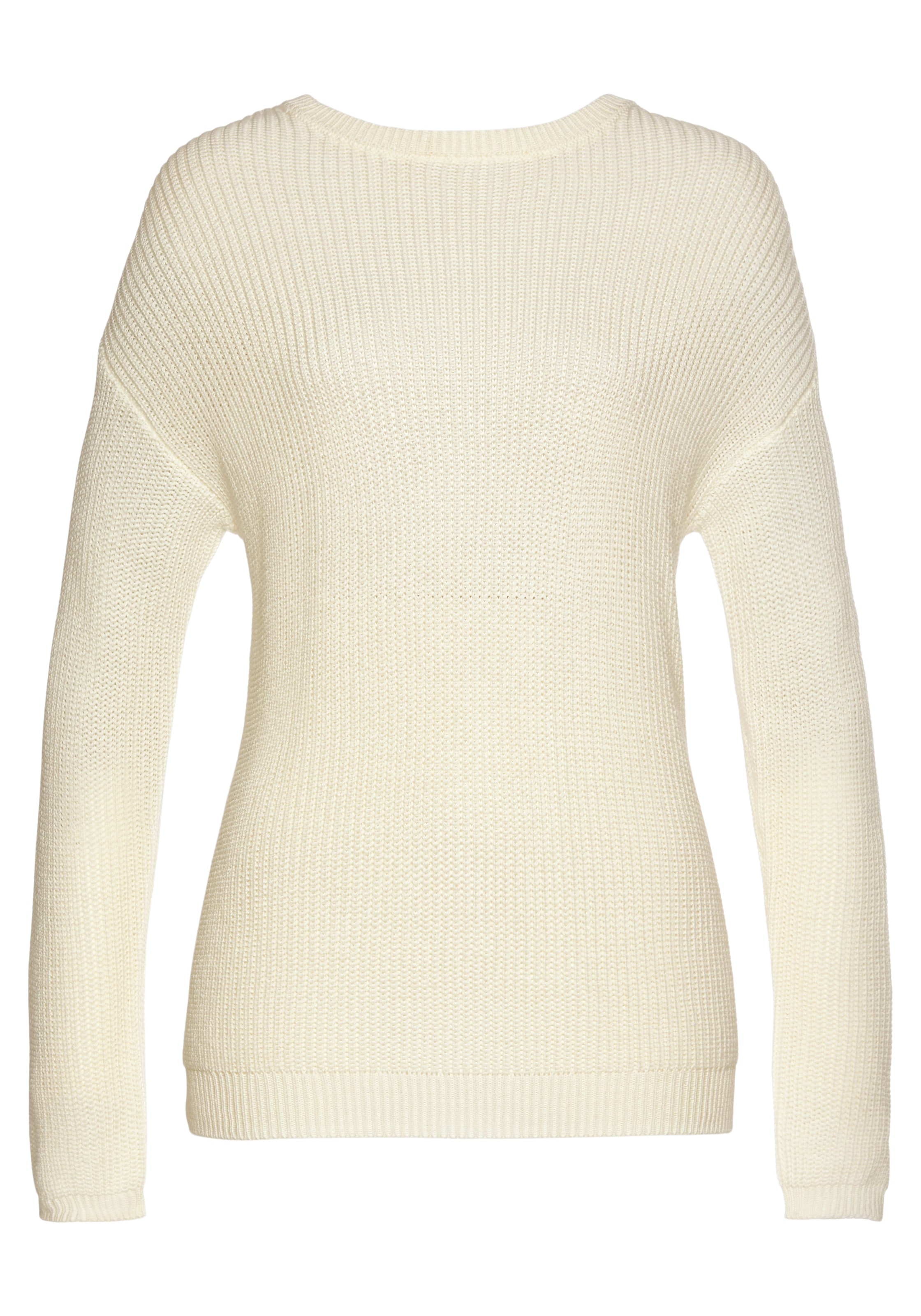 LASCANA Свитер в Белый: спереди