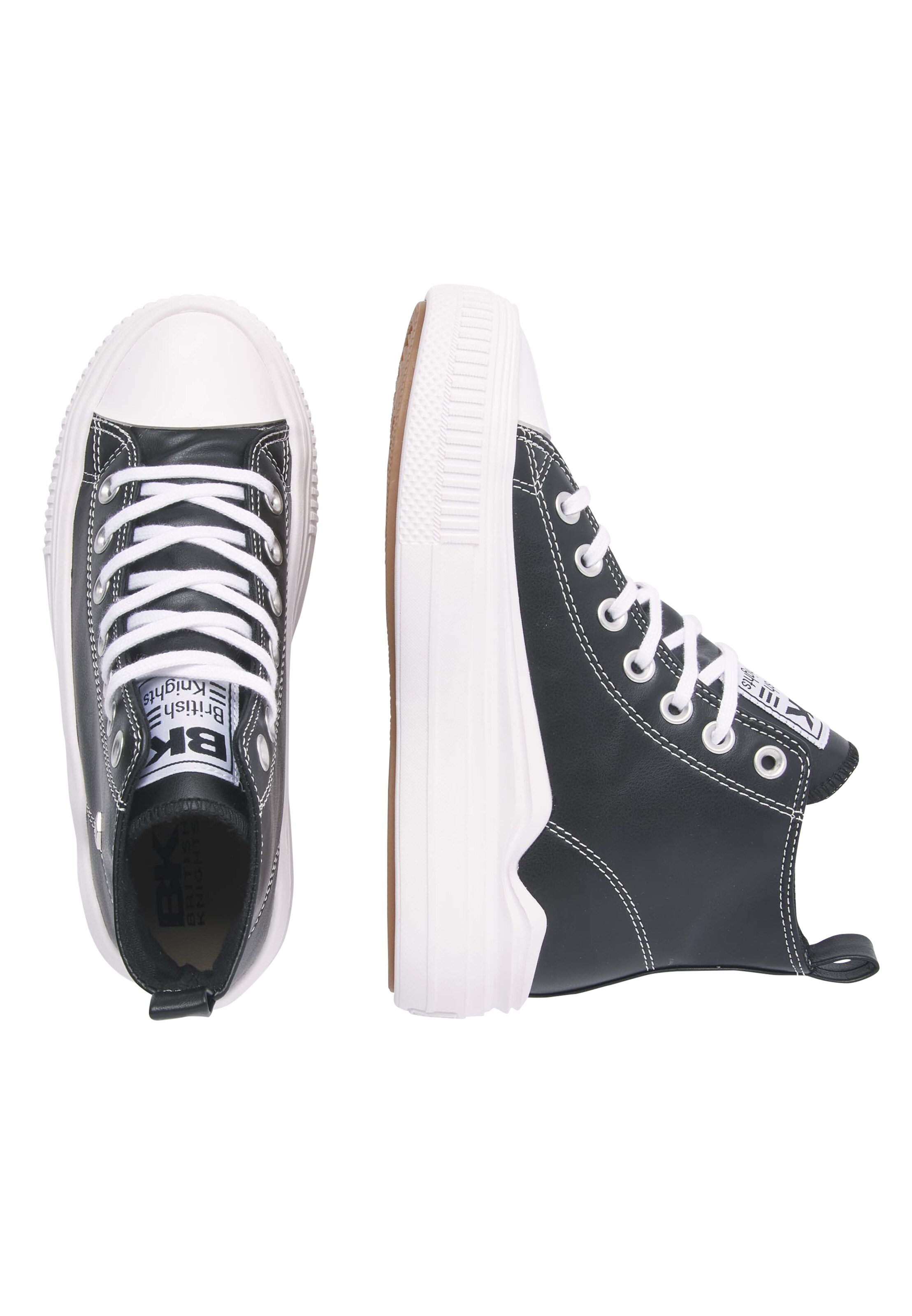 BRITISH KNIGHTS Korkeavartiset tennarit 'Kaya' värissä musta