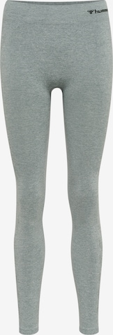 Hummel Skinny Sportbroek 'Ci' in Groen: voorkant