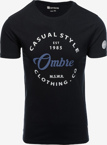 Ombre Shirt 'S1752' in Black: front