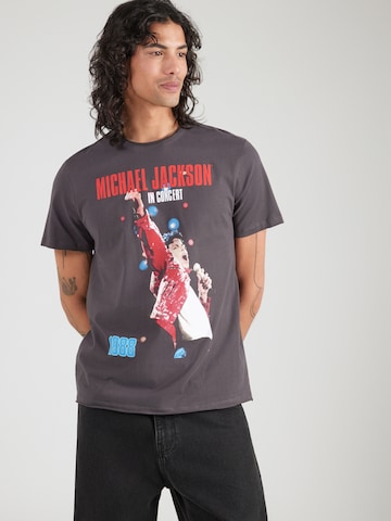 AMPLIFIED Футболка 'MICHAEL JACKSON LIVE IN CONCERT' в Серый: спереди