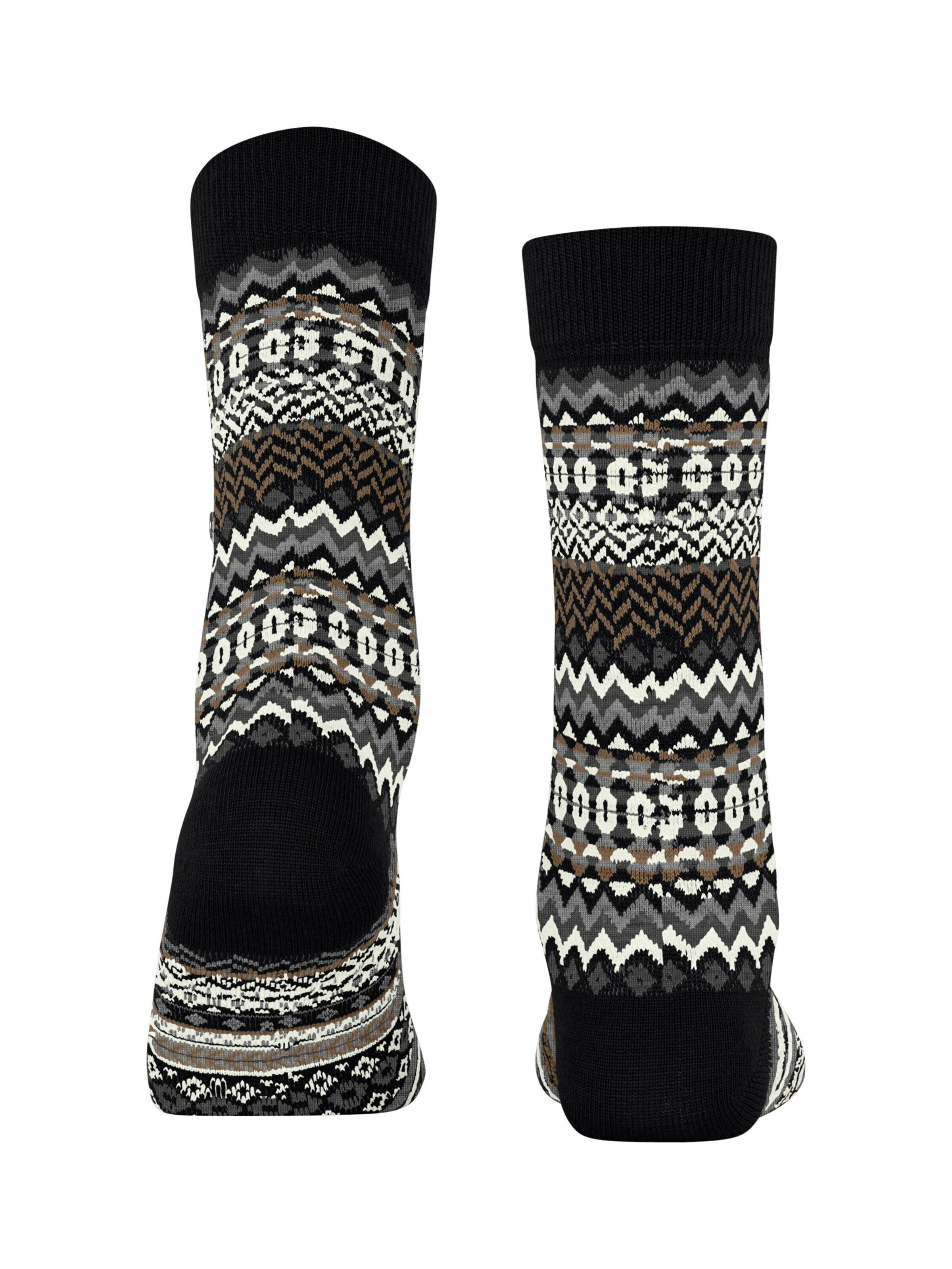 BURLINGTON Socken 'Fair Isle'‌‌‌‌‌ in Schwarz