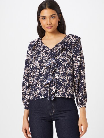 Paisie Blouse in Blauw: voorkant