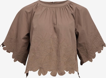 OBJECT Bluse 'OBJKamma' in Braun: Vorderseite