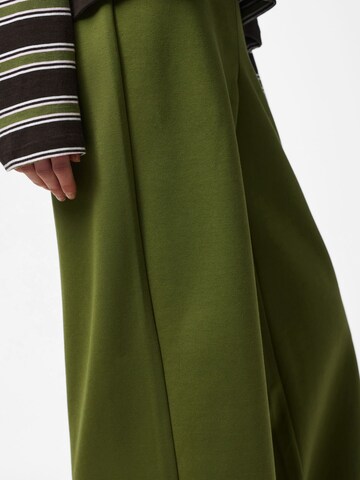 PIECES Wide Leg Bukser 'PCGunhild' i grøn