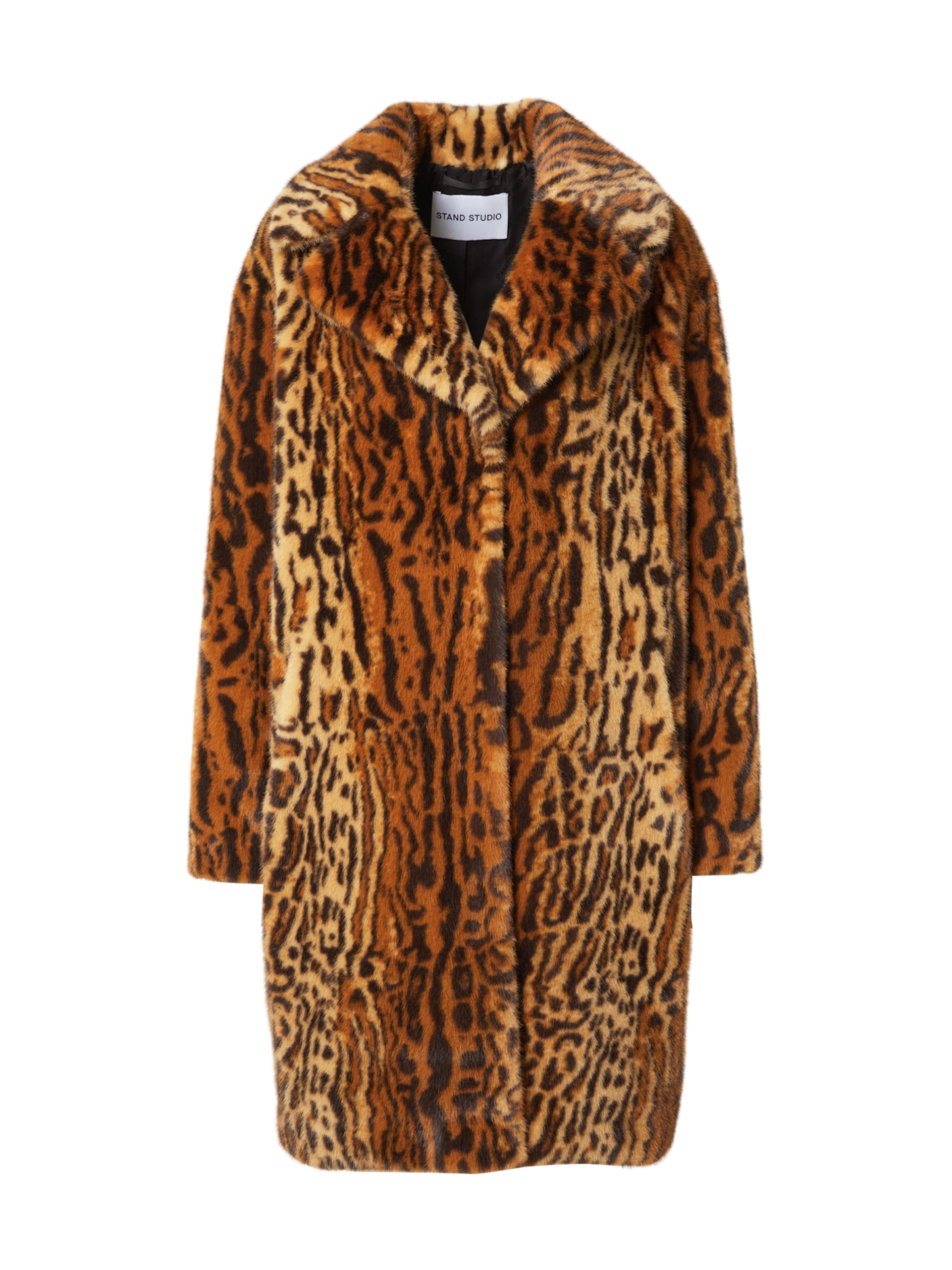 STAND STUDIO Talvemantel, värv pruun: eest vaates