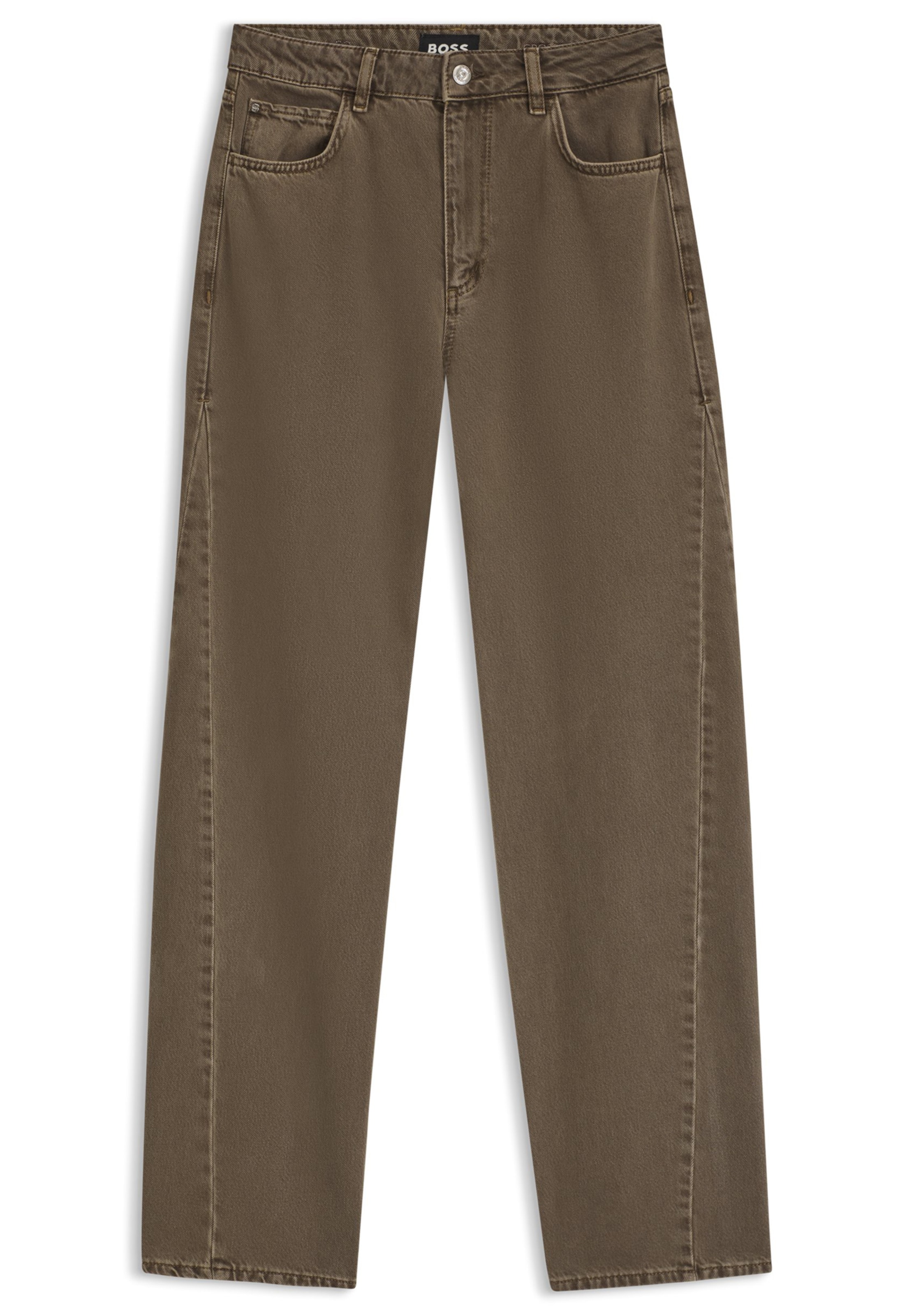 BOSS Loosefit Jeans in Braun: Vorderseite