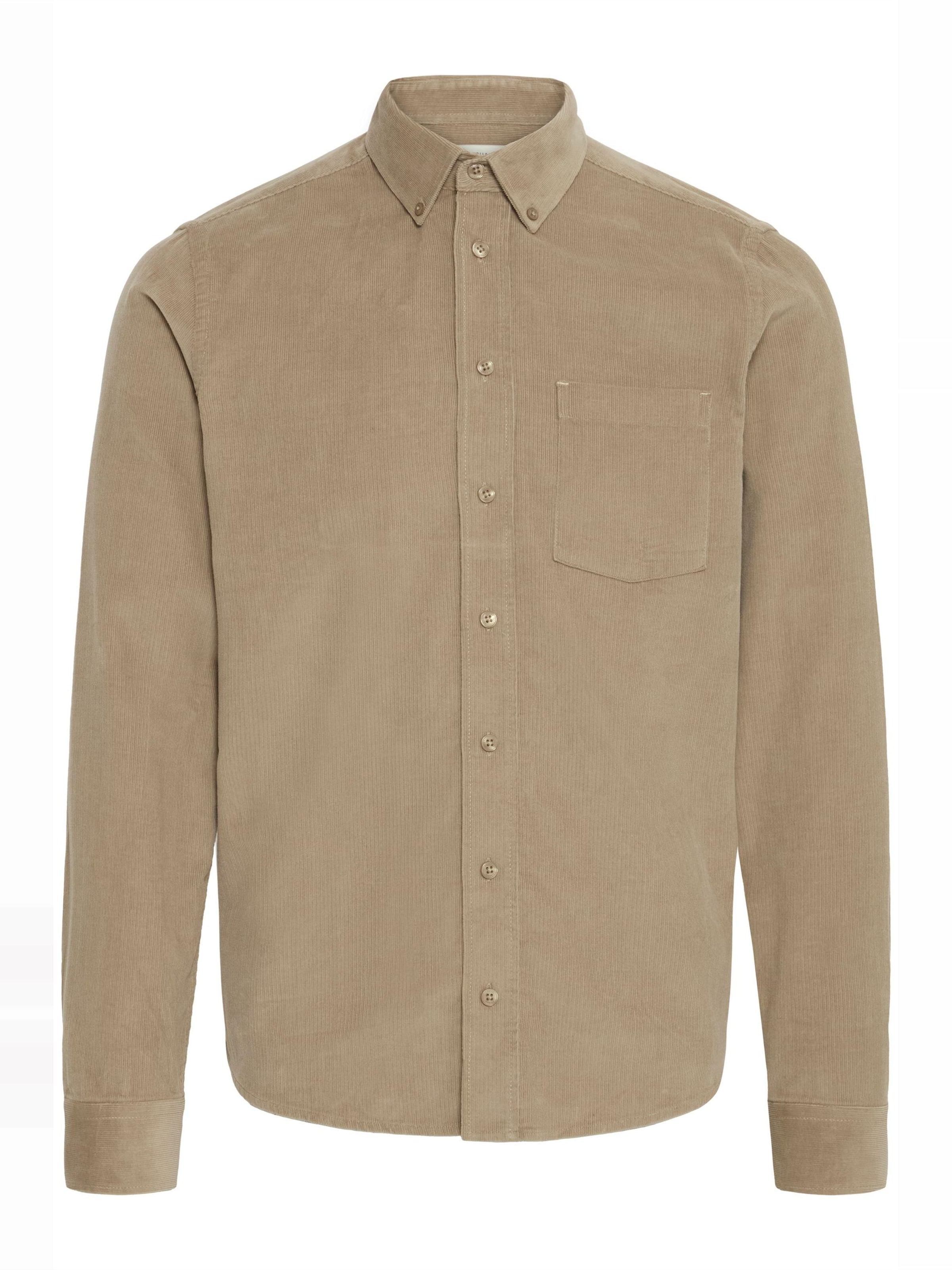 Casual Friday - Ajuste regular Camisa 'Anton' en beige: frente