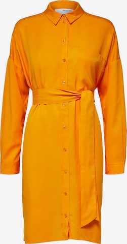 Robe-chemise 'KIKKI TONIA' SELECTED FEMME en orange : devant