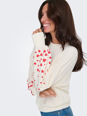 ONLY Суичър 'ONLBROOKE' в бяло