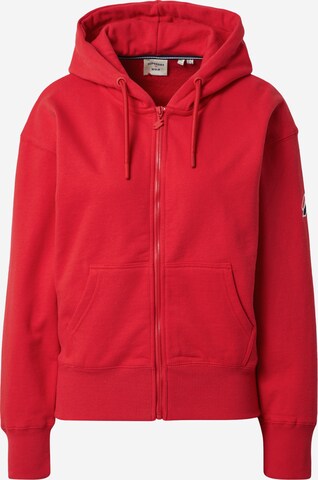 Veste de survêtement Superdry en rouge : devant