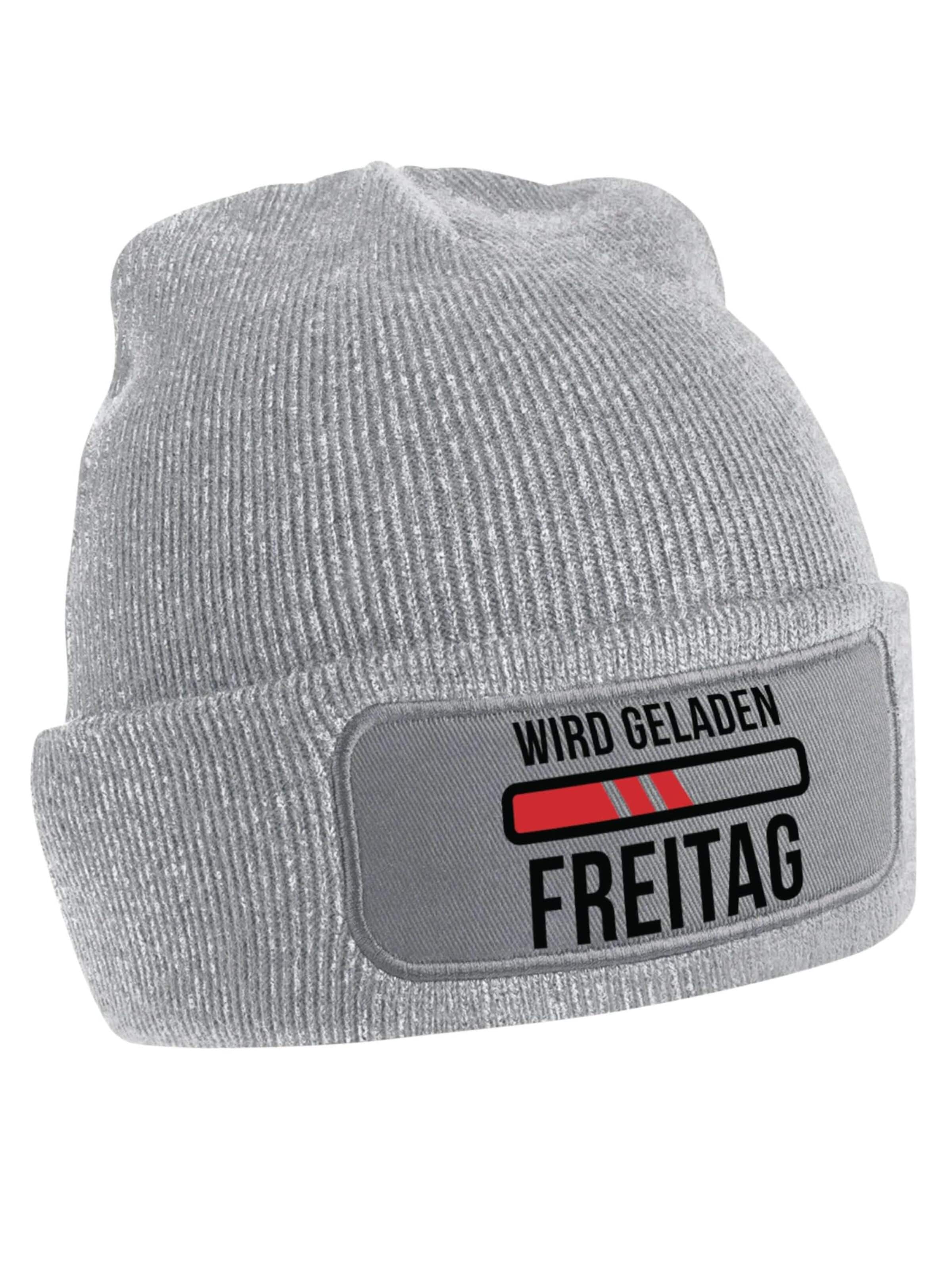 Youth Designz Beanie 'Freitag wird geladen' in Grey