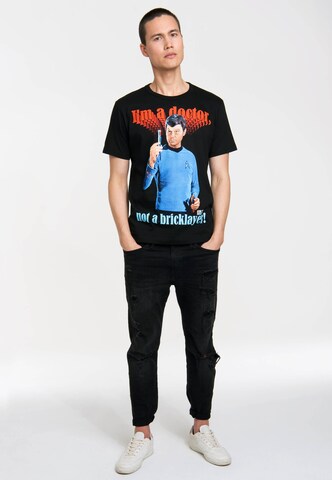 LOGOSHIRT Shirt 'I'm A Doctor Not A Bricklayer' in Black