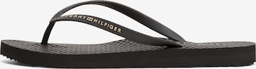 TOMMY HILFIGER T-bar sandals in Black: front