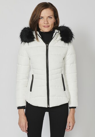 KOROSHI Winter jacket in White: front