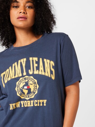 Tricou de la Tommy Jeans Curve pe albastru