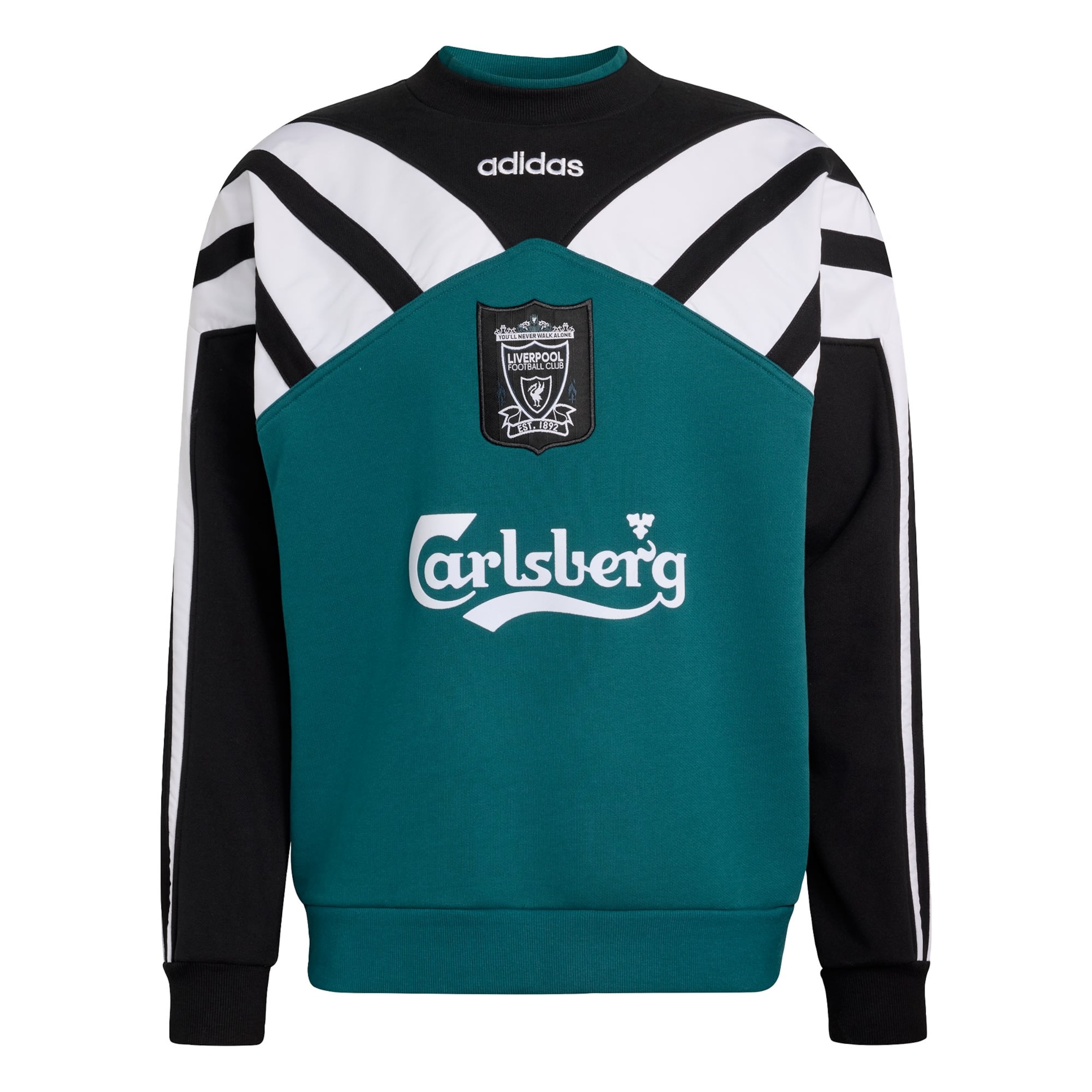 ADIDAS PERFORMANCE Sportsweatshirt 'Liverpool FC 95' in petrol / schwarz / weiß, Produktansicht