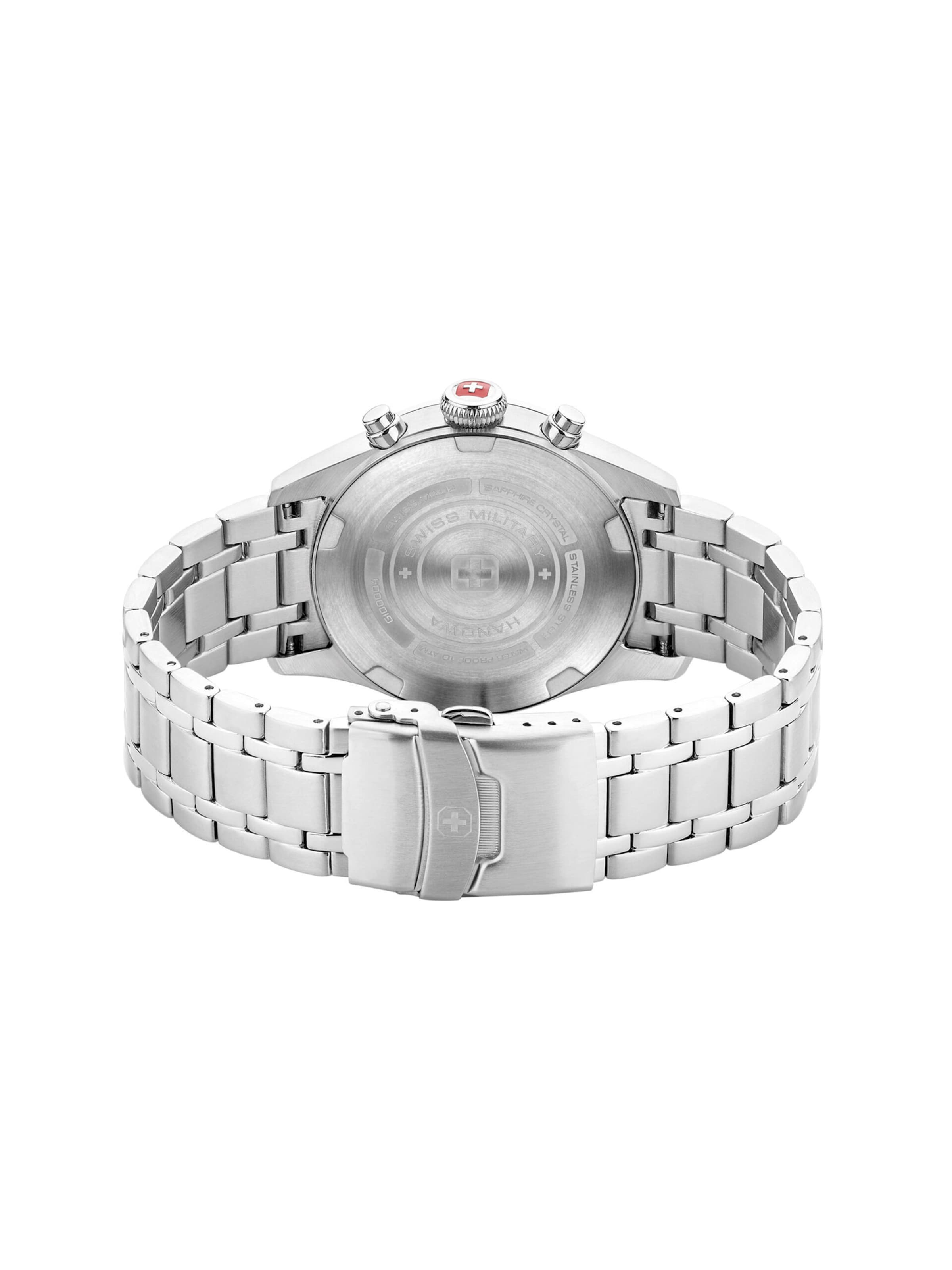 SWISS MILITARY HANOWA Analoog horloge 'Thunderbolt' in Zilver