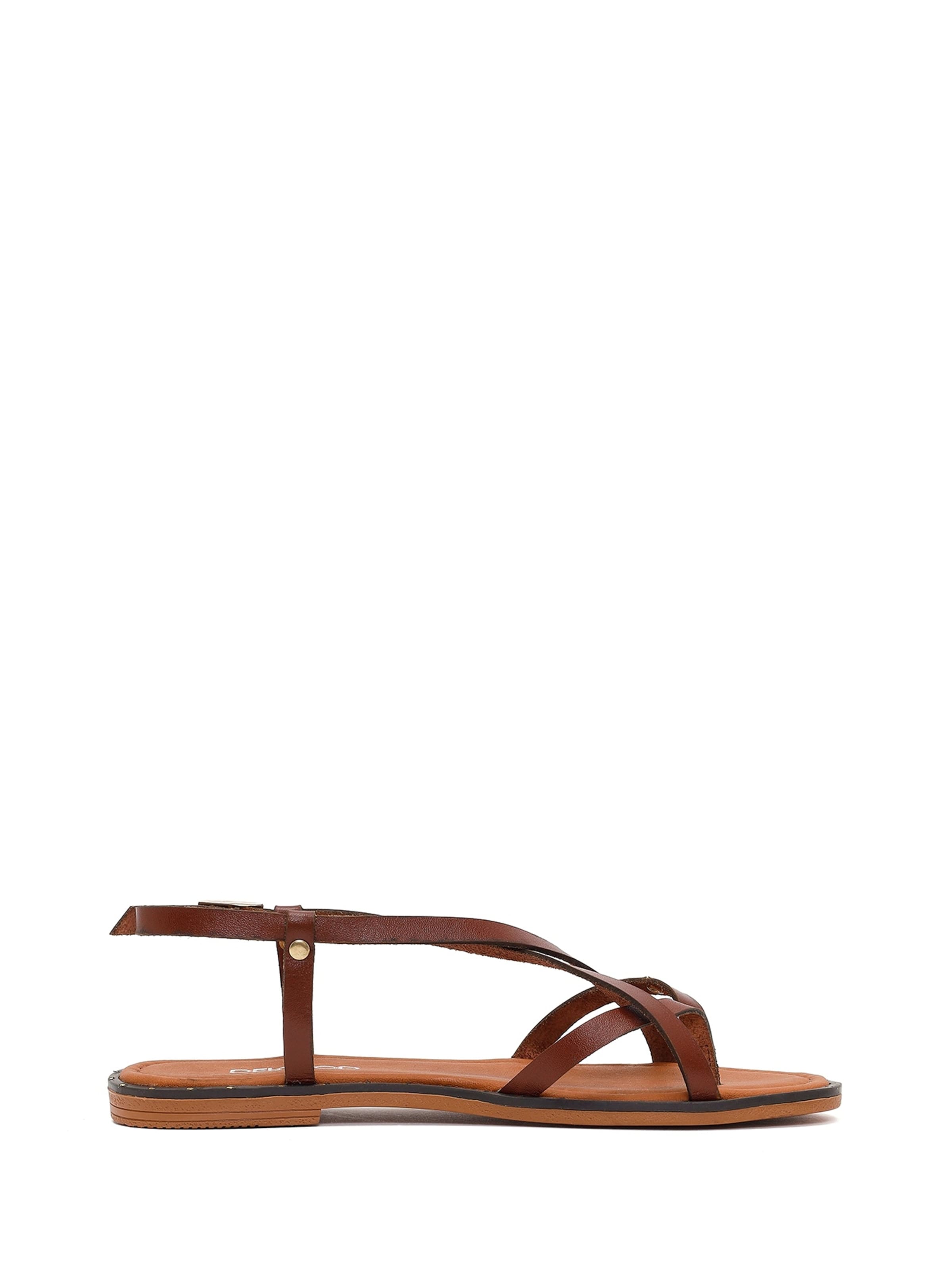Derimod T-bar sandals in Brown