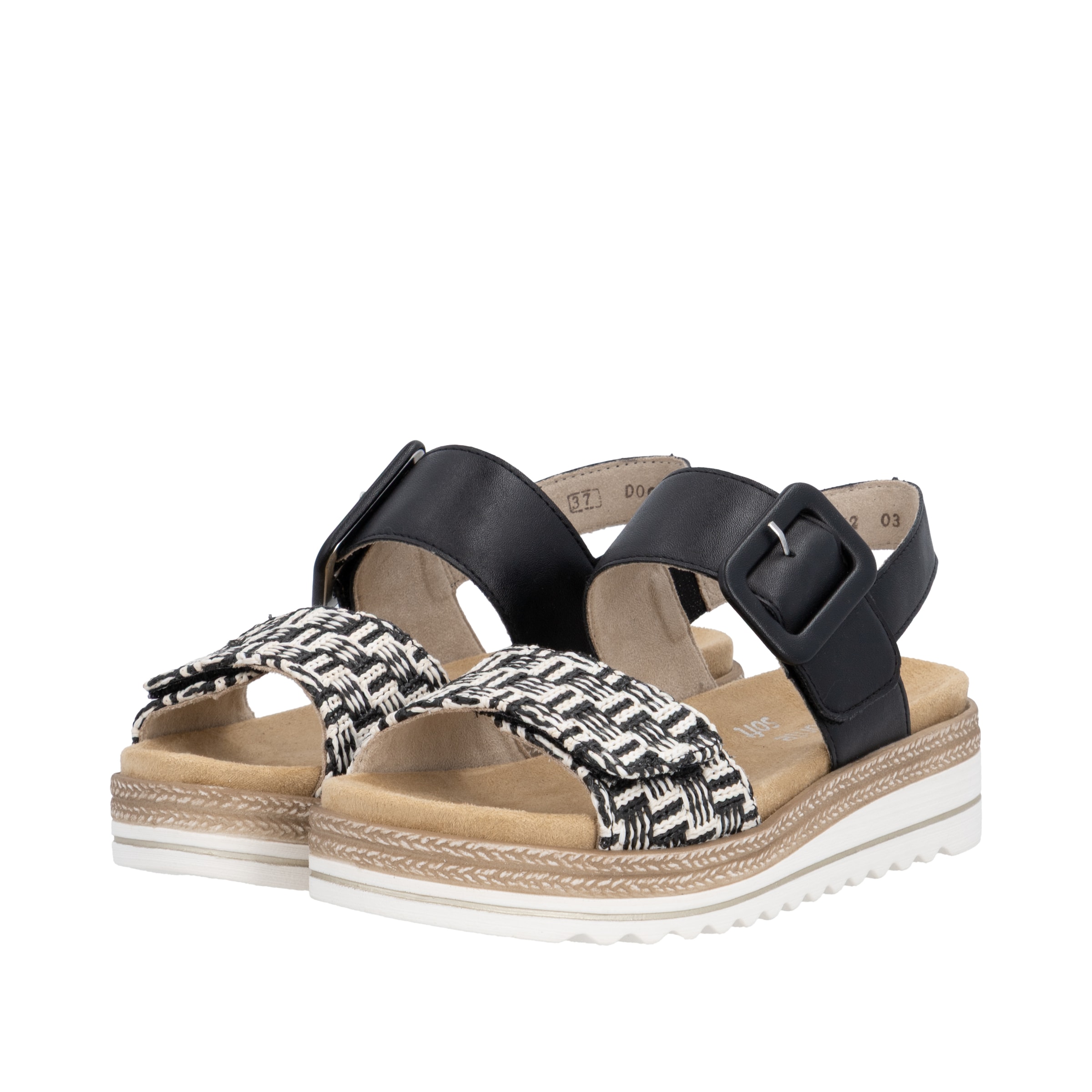 Sandales à lanières REMONTE en noir