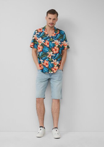 s.Oliver Regular fit Button Up Shirt in Blue: front
