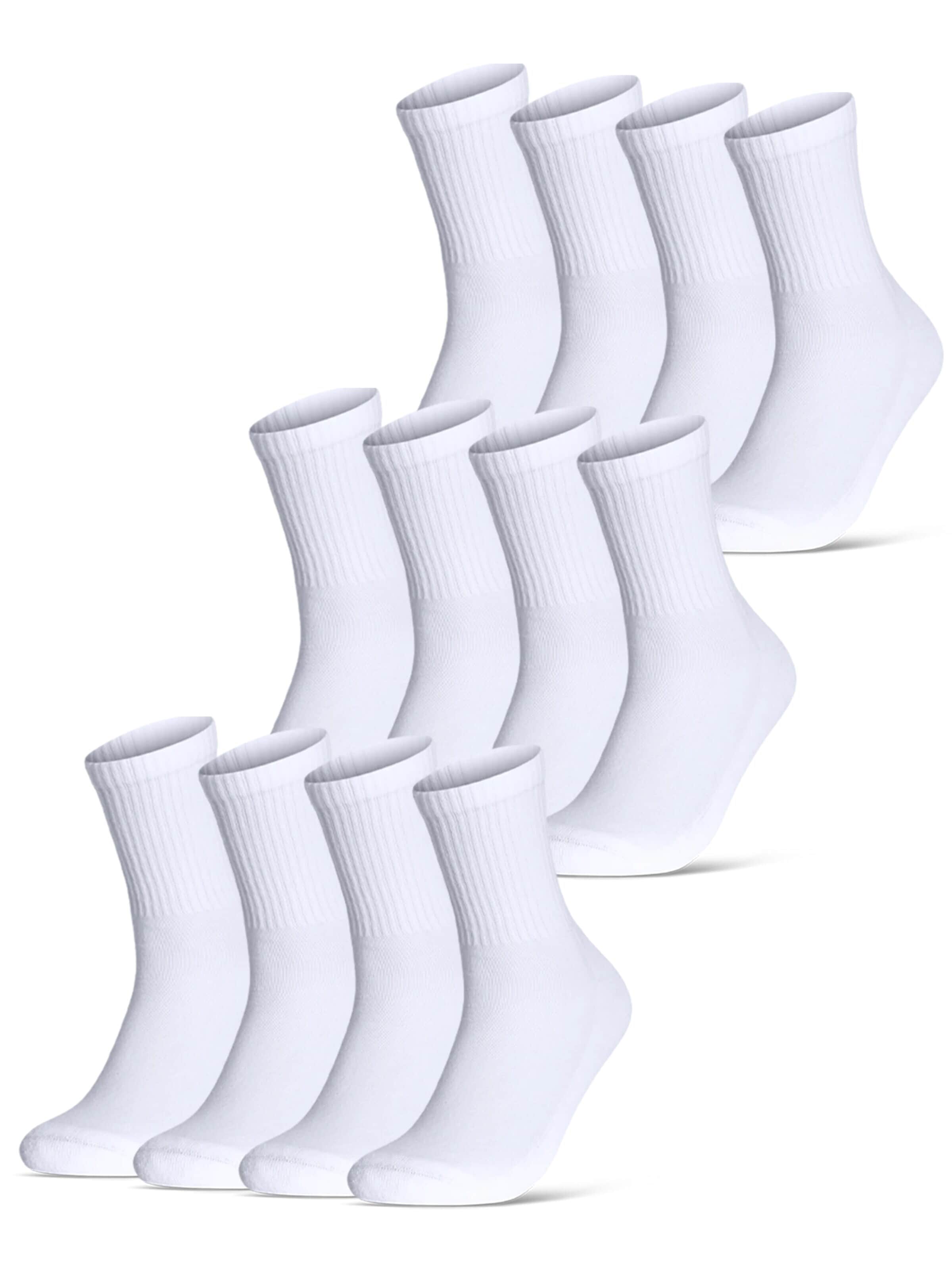 sockenkauf24 Athletic Socks in White: front